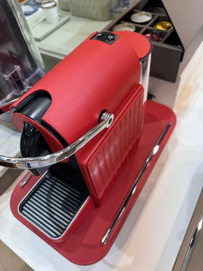 Pixie Lines Leather-Bound Nespresso Coffee Machine