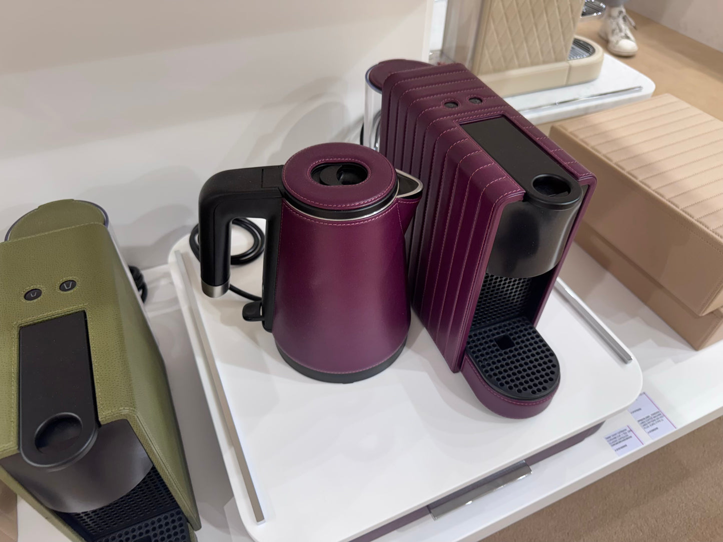 Essenza Lines Leather-Bound Nespresso Coffee Machine