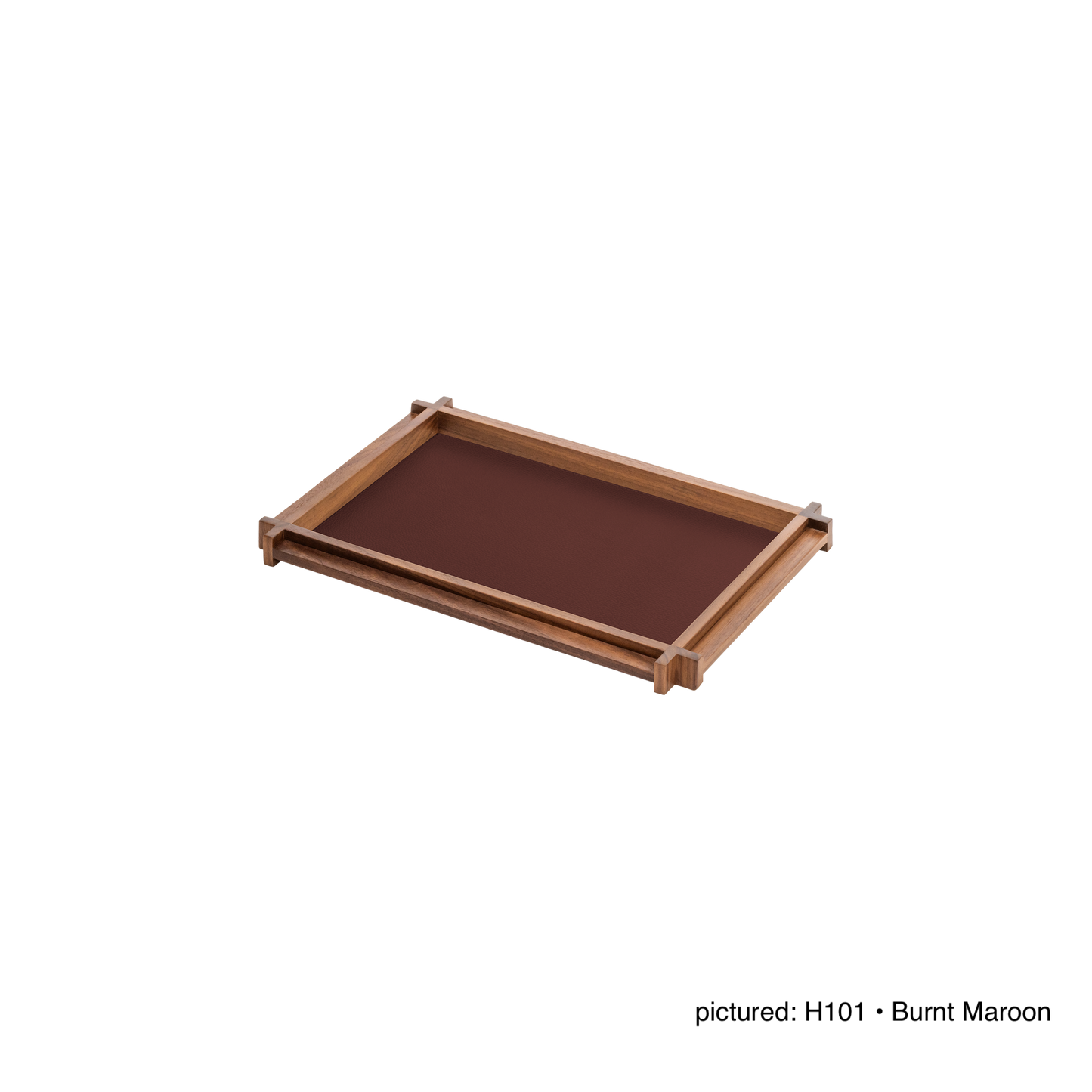Giobagnara | Structura Tray: Walnut or wenge wood tray with leather inlay in multiple sizes | Serveware + Hospitality / Trays | 2Jour Concierge, your luxury lifestyle shop | luxury decorative storage, premium trays for expensive interiors, consoles, dining settings, and curated surfaces