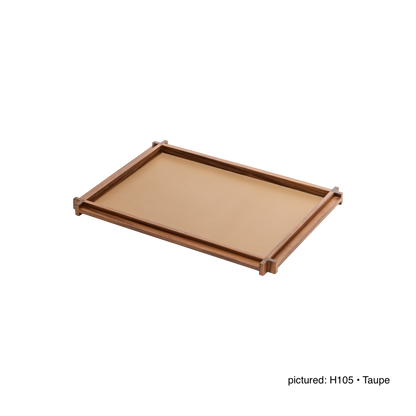 Giobagnara | Structura Tray: Walnut or wenge wood tray with leather inlay in multiple sizes | Serveware + Hospitality / Trays | 2Jour Concierge, your luxury lifestyle shop | luxury decorative storage, premium trays for expensive interiors, consoles, dining settings, and curated surfaces