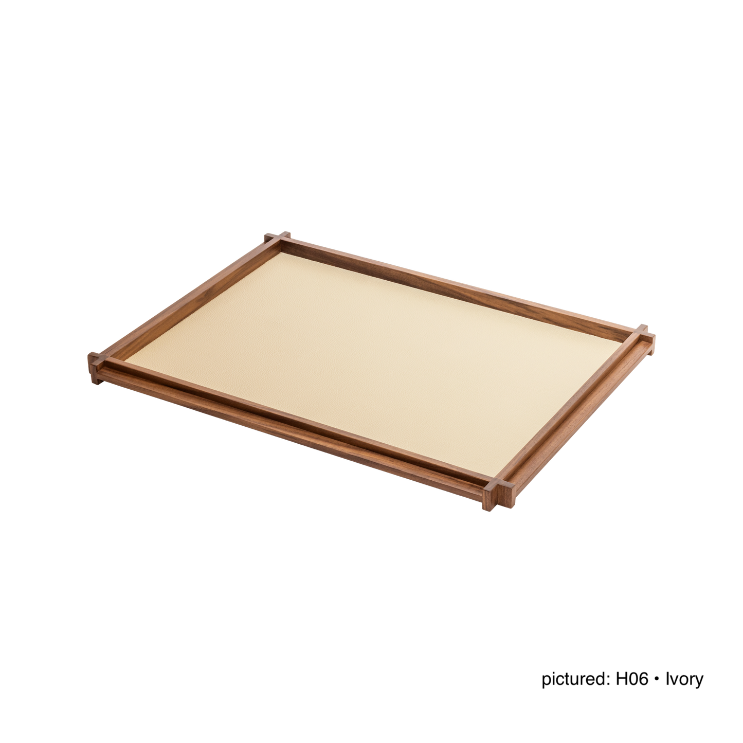 Giobagnara | Structura Tray: Walnut or wenge wood tray with leather inlay in multiple sizes | Serveware + Hospitality / Trays | 2Jour Concierge, your luxury lifestyle shop | luxury decorative storage, premium trays for expensive interiors, consoles, dining settings, and curated surfaces