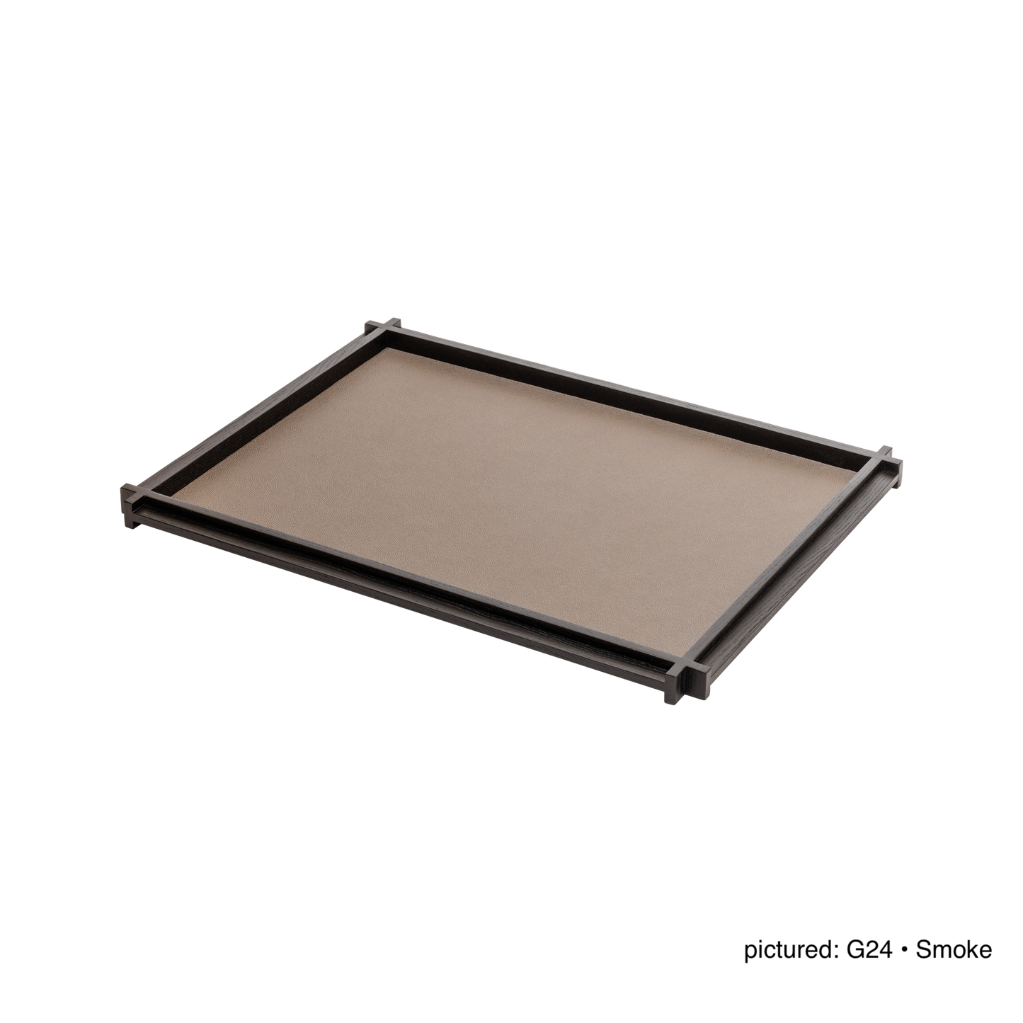 Giobagnara | Structura Tray: Walnut or wenge wood tray with leather inlay in multiple sizes | Serveware + Hospitality / Trays | 2Jour Concierge, your luxury lifestyle shop | luxury decorative storage, premium trays for expensive interiors, consoles, dining settings, and curated surfaces