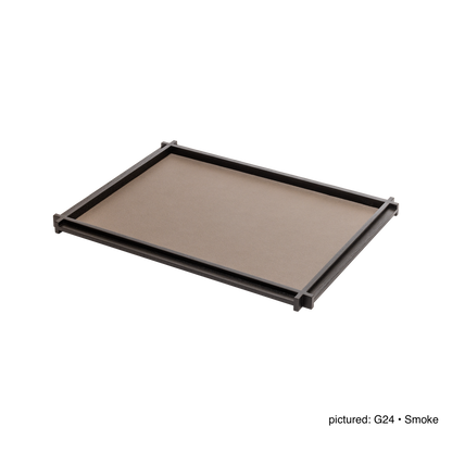 Giobagnara | Structura Tray: Walnut or wenge wood tray with leather inlay in multiple sizes | Serveware + Hospitality / Trays | 2Jour Concierge, your luxury lifestyle shop | luxury decorative storage, premium trays for expensive interiors, consoles, dining settings, and curated surfaces