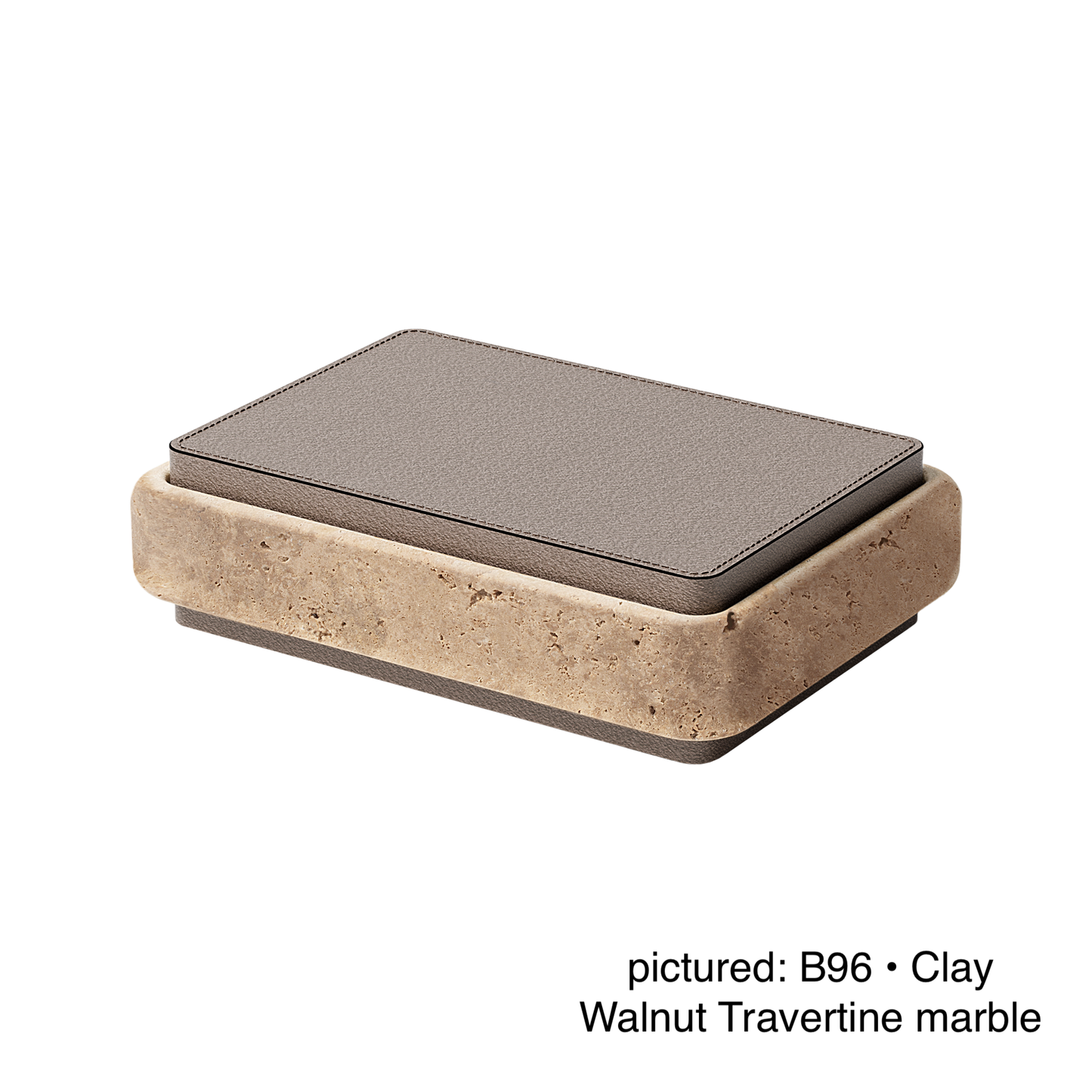 Giobagnara | Rodi Domino: Travertine domino game set with wooden tiles and leather-covered lid | Games / Domino Game Sets | 2Jour Concierge, your luxury lifestyle shop | luxury game objects, premium table games for expensive interiors, living rooms, libraries, and curated leisure spaces