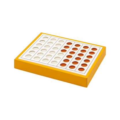 Giobagnara | Lerici Connect Four Game Set: Leather-covered wood base with plexiglass playing field and walnut chips with leather inserts | Game Room | 2Jour Concierge, your luxury lifestyle shop | luxury connect four, Giobagnara Lerici, leather game set, Italian designer game