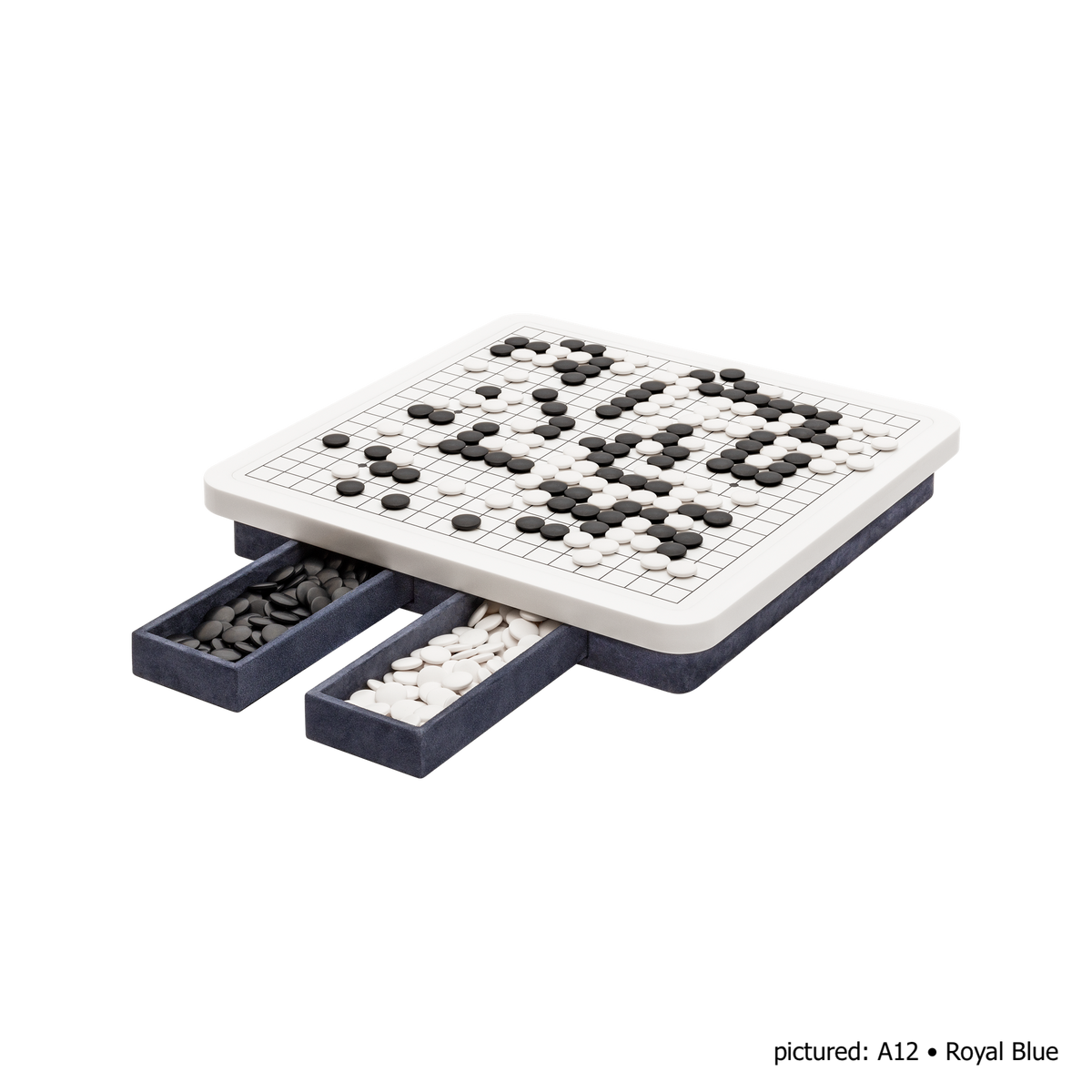 Giobagnara | Delos Go Game Set Corian®: Corian® top with digital-printed leather playing field and Corian® beads | Game Room | 2Jour Concierge, your luxury lifestyle shop | luxury go game Corian, Giobagnara Delos, Corian game board, Italian designer game set
