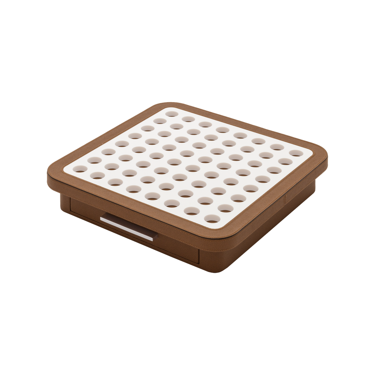 Giobagnara | Delos Othello Game Set Corian®: Corian® leather-covered board with Corian® playing pieces and leather inserts | Game Room | 2Jour Concierge, your luxury lifestyle shop | luxury othello Corian, Giobagnara Delos, Corian game board, Italian designer game