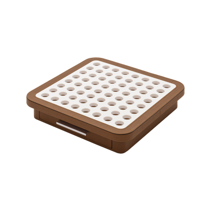 Giobagnara | Delos Othello Game Set Corian®: Corian® leather-covered board with Corian® playing pieces and leather inserts | Game Room | 2Jour Concierge, your luxury lifestyle shop | luxury othello Corian, Giobagnara Delos, Corian game board, Italian designer game