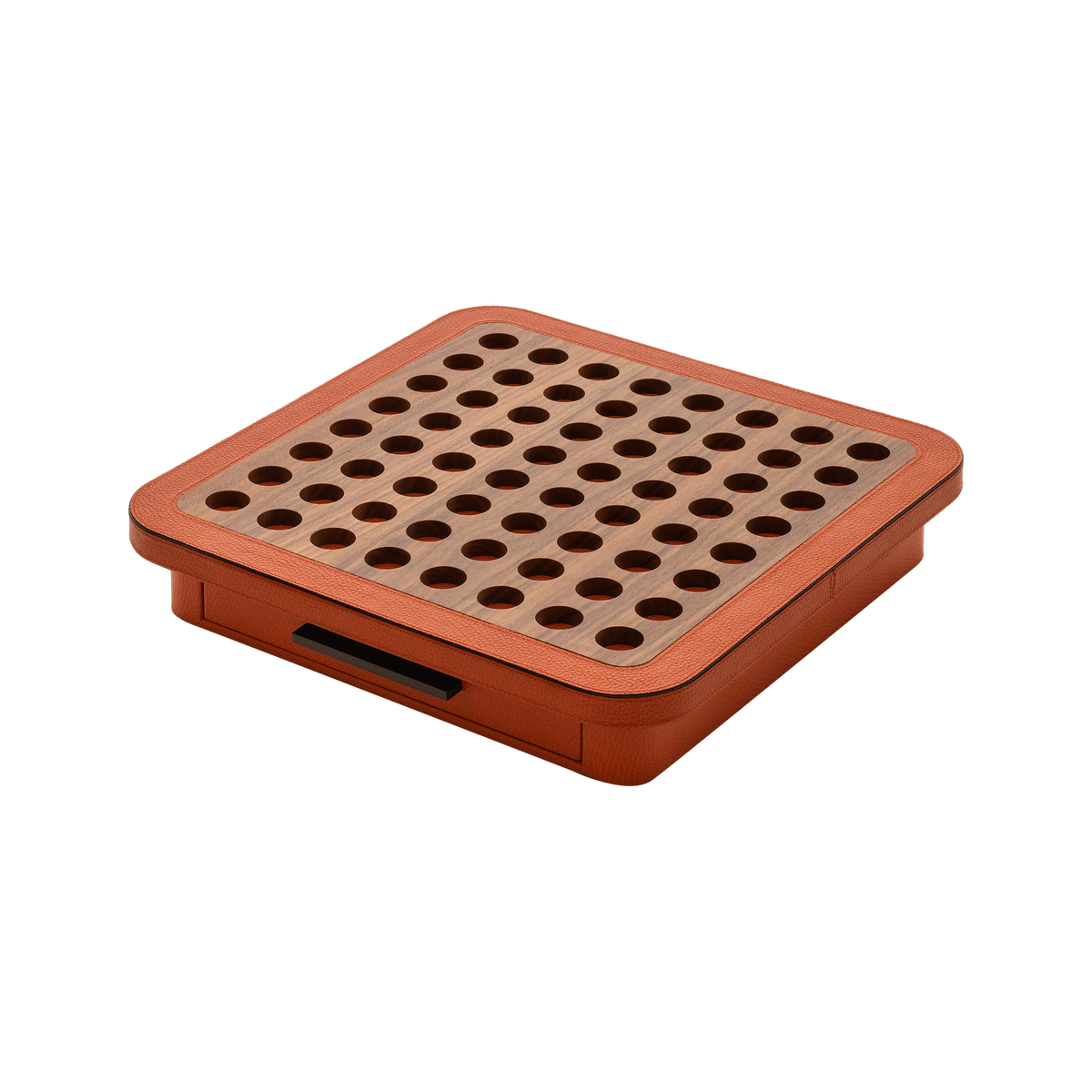 Giobagnara | Delos Othello Game Set Wood: Walnut or wengé leather-covered board with wood playing pieces and leather inserts | Game Room | 2Jour Concierge, your luxury lifestyle shop | luxury othello wood, Giobagnara Delos, walnut game board, Italian designer game