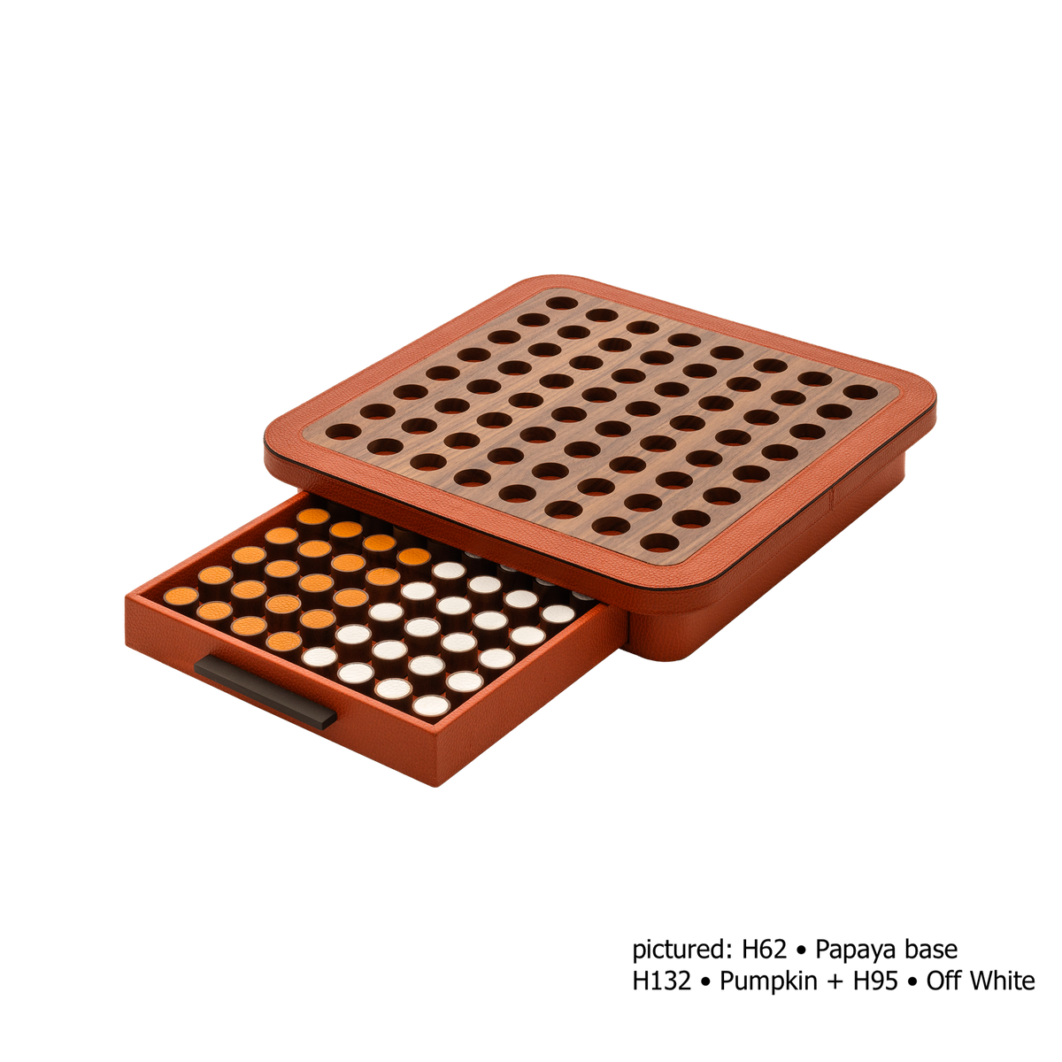 Giobagnara | Delos Othello Game Set Wood: Walnut or wengé leather-covered board with wood playing pieces and leather inserts | Game Room | 2Jour Concierge, your luxury lifestyle shop | luxury othello wood, Giobagnara Delos, walnut game board, Italian designer game