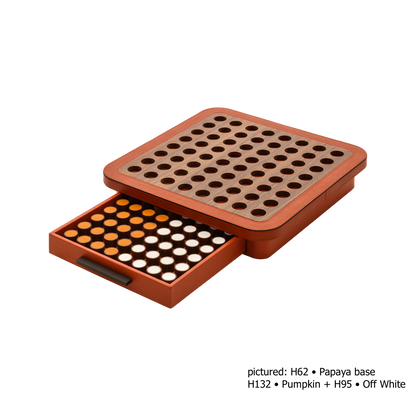 Giobagnara | Delos Othello Game Set Wood: Walnut or wengé leather-covered board with wood playing pieces and leather inserts | Game Room | 2Jour Concierge, your luxury lifestyle shop | luxury othello wood, Giobagnara Delos, walnut game board, Italian designer game