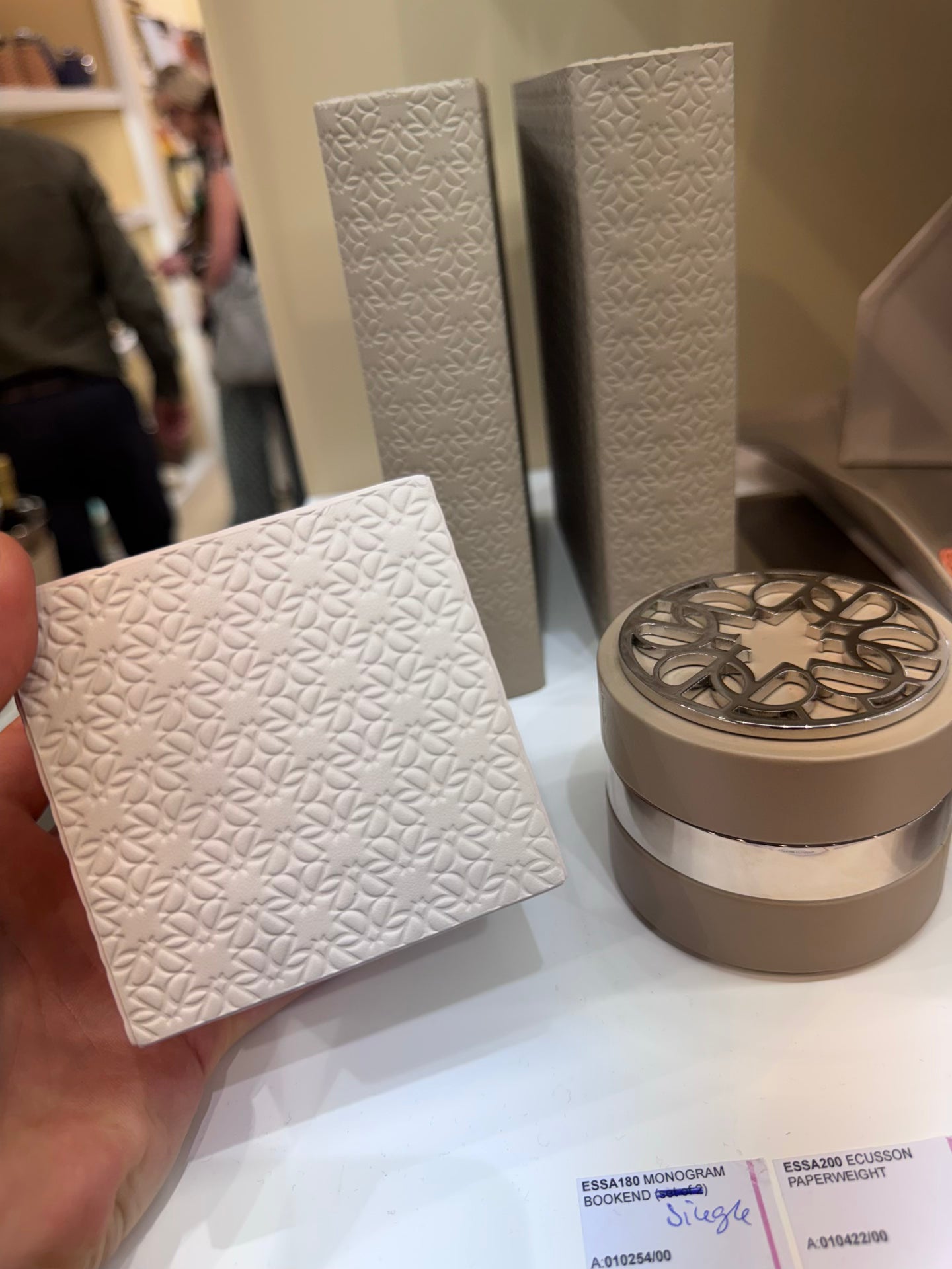 x Elie Saab Monogram Leather Paperweight