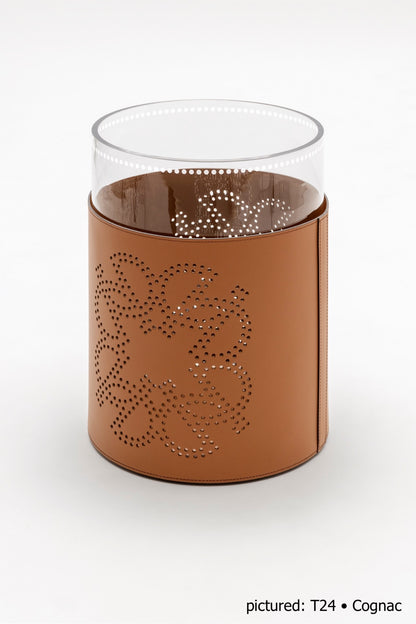 x Elie Saab Ecusson Regenerated Leather Hurricane With Transparent Borosilicate Glass
