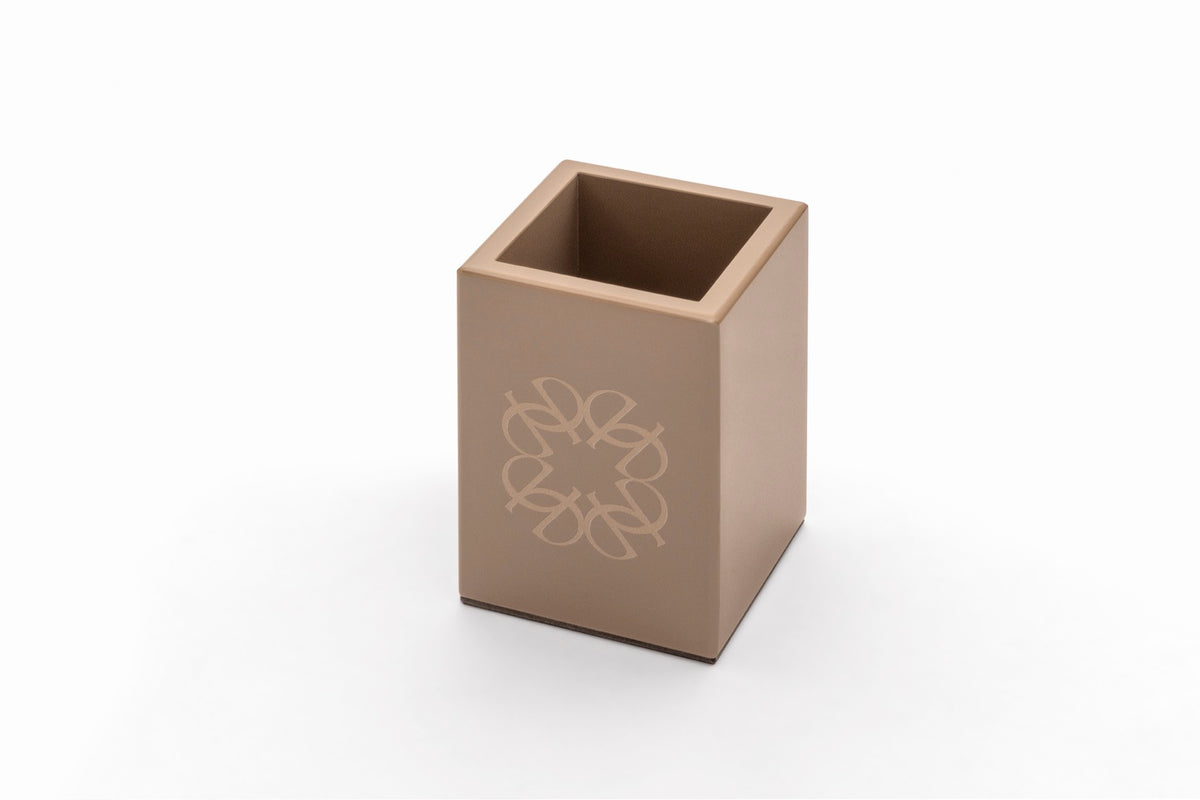 Giobagnara  ×  Elie Saab | Lacquer Ecusson Trinket Box: Leather box with padded Monogram lining and carved acrylic lid — rectangular low, square high, container | Decor | 2Jour Concierge, your luxury lifestyle shop | luxury trinket box, Giobagnara Elie Saab, Monogram leather box, designer jewellery box