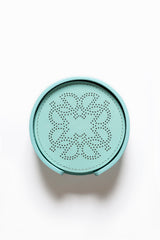 x Elie Saab Ecusson Regenerated Leather Coaster Holder