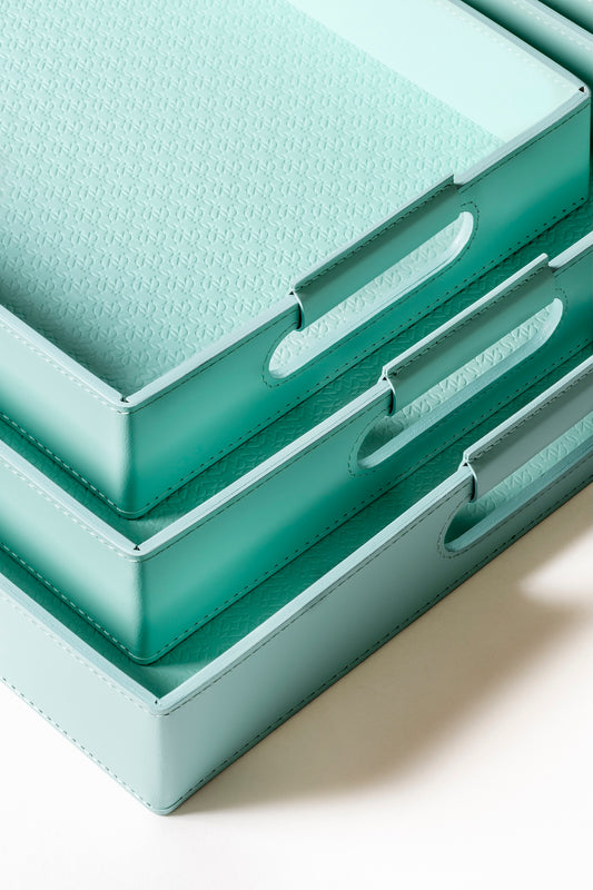 x Elie Saab Monogram Regenerated Leather Tray N°2, Rectangular