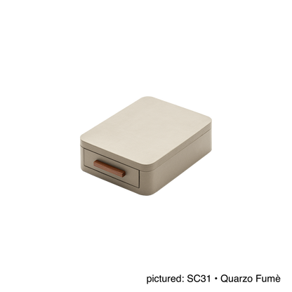 Giobagnara | Glasses Box Pelle Frau®: Leather-covered box with mirror and drawers for eyewear storage | Accessories Storage | 2Jour Concierge | luxury glasses organisers