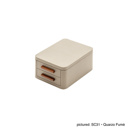Giobagnara | Jewellery Box Pelle Frau®: Leather-covered box with mirror and compartmentalized drawers | Jewelry Storage | 2Jour Concierge | luxury jewellery organisers