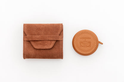Giobagnara | Roller Tape Measure 3 m Pelle Frau®: Leather-covered measuring tool with suede pouch | Travel Accessories | 2Jour Concierge | luxury utility accessories