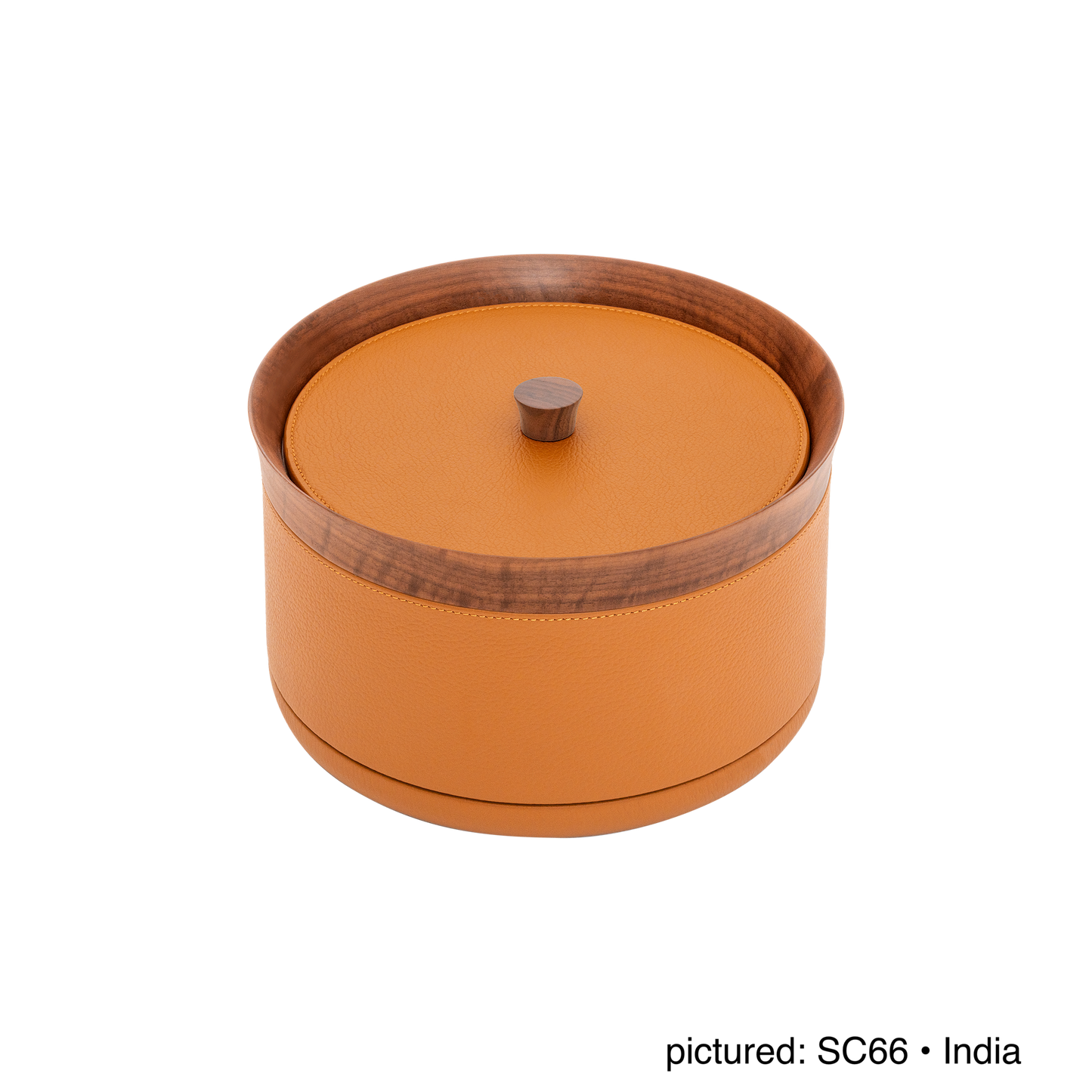 Giobagnara | Divided Serving Box Pelle Frau®: Leather-covered container with glass insert and divider | Tabletop & Condiment Accessories | 2Jour Concierge | luxury serving containers and accessories
