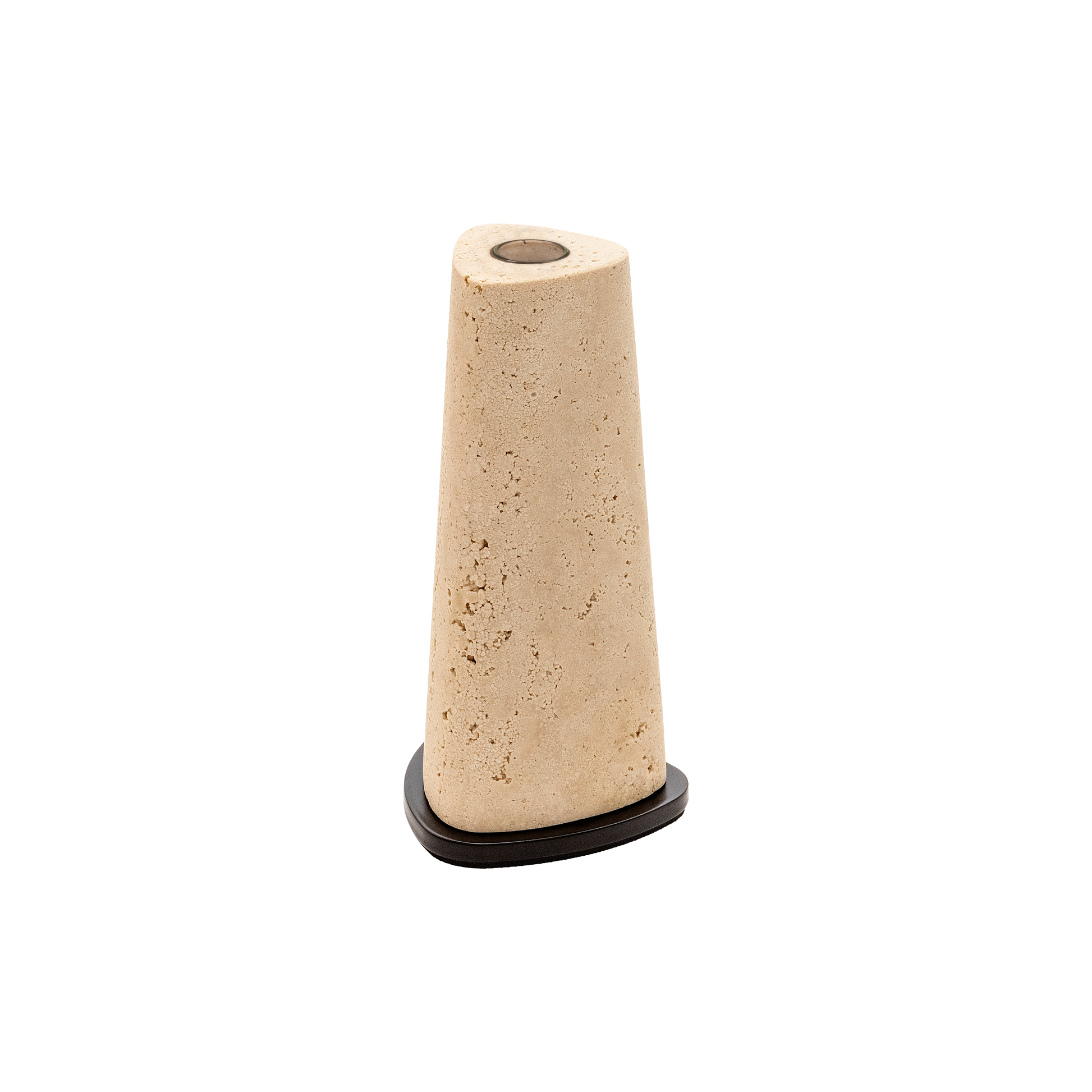 Giobagnara | Rockwell Vase: Sculptural vase in wood, marble, or metal with glass insert | Decor / Vases & Candle Holders | 2Jour Concierge, your luxury lifestyle shop | premium decorative objects for refined interiors