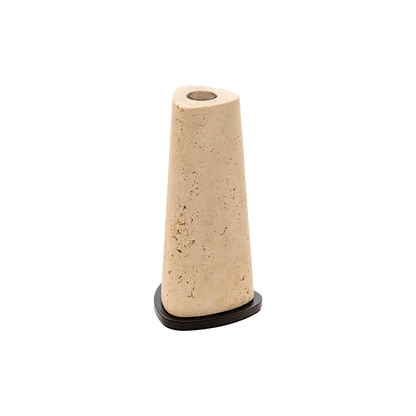 Giobagnara | Rockwell Vase: Sculptural vase in wood, marble, or metal with glass insert | Decor / Vases & Candle Holders | 2Jour Concierge, your luxury lifestyle shop | premium decorative objects for refined interiors