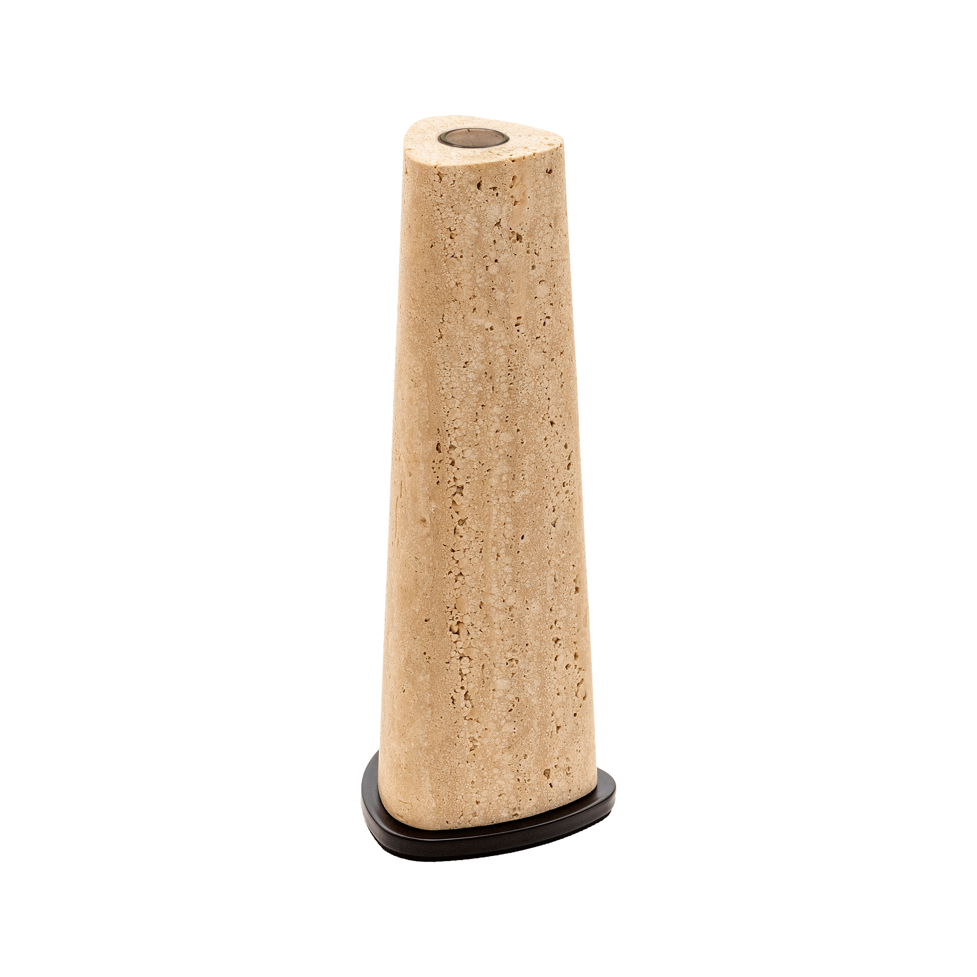 Giobagnara | Rockwell Vase: Sculptural vase in wood, marble, or metal with glass insert | Decor / Vases & Candle Holders | 2Jour Concierge, your luxury lifestyle shop | premium decorative objects for refined interiors