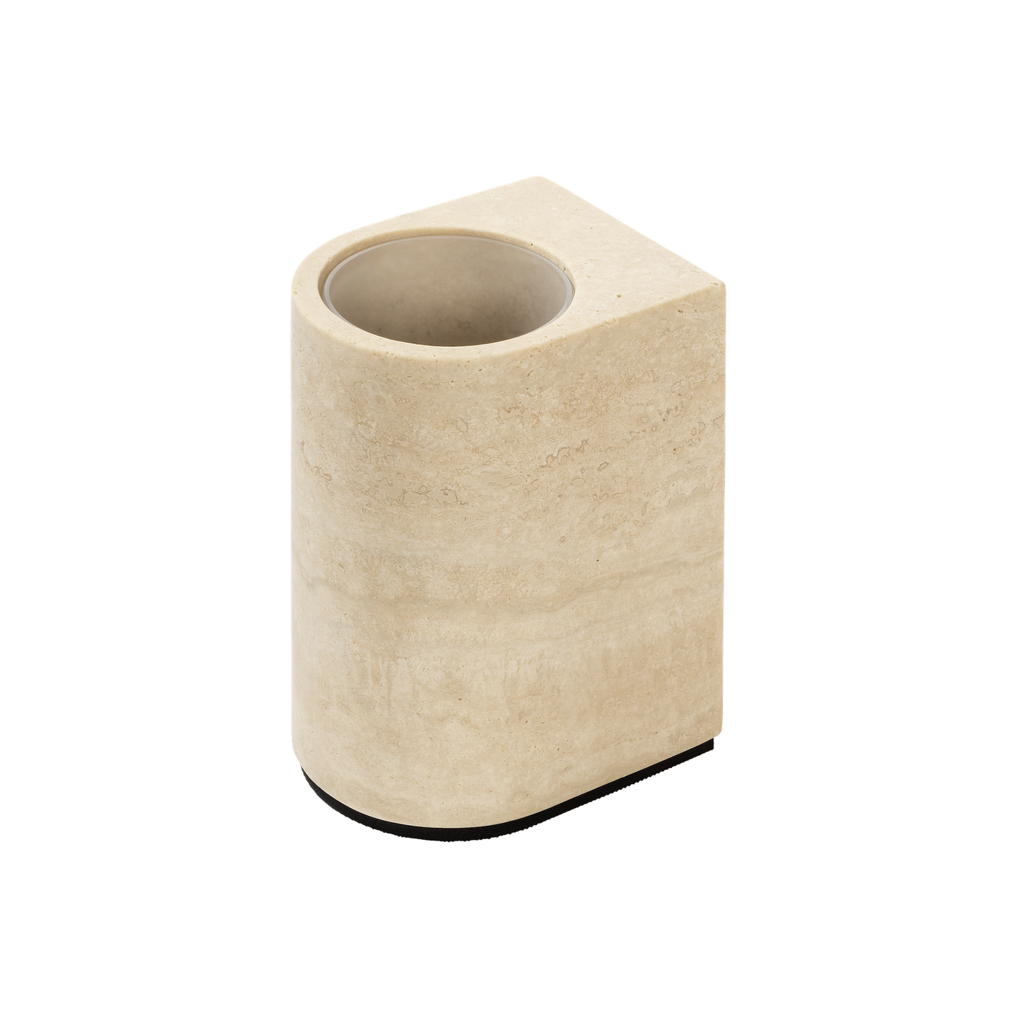Giobagnara Noble | Toothbrush Holder: Marble with brushed bronze detailing and smooth finish | Bathroom / Bathroom Collection | 2Jour Concierge, your luxury lifestyle shop | luxury interiors, hospitality décor, elegant living, designer home accessories, boutique hotels, refined lifestyle, yacht décor, office décor, executive interiors