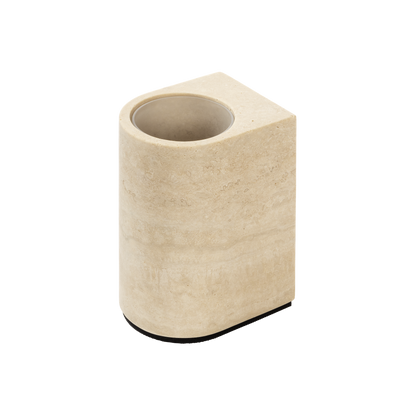 Giobagnara Noble | Toothbrush Holder: Marble with brushed bronze detailing and smooth finish | Bathroom / Bathroom Collection | 2Jour Concierge, your luxury lifestyle shop | luxury interiors, hospitality décor, elegant living, designer home accessories, boutique hotels, refined lifestyle, yacht décor, office décor, executive interiors