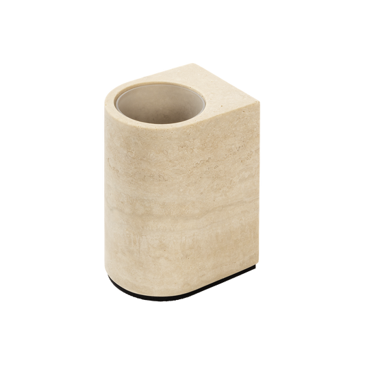 Giobagnara Noble | Toothbrush Holder: Marble with brushed bronze detailing and smooth finish | Bathroom / Bathroom Collection | 2Jour Concierge, your luxury lifestyle shop | luxury interiors, hospitality décor, elegant living, designer home accessories, boutique hotels, refined lifestyle, yacht décor, office décor, executive interiors