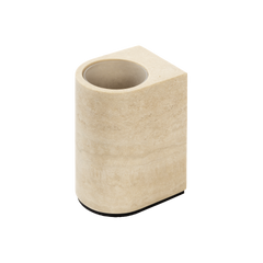 x Glenn Sestig Nobble Marble Toothbrush Holder with Brushed Bronze Detailing