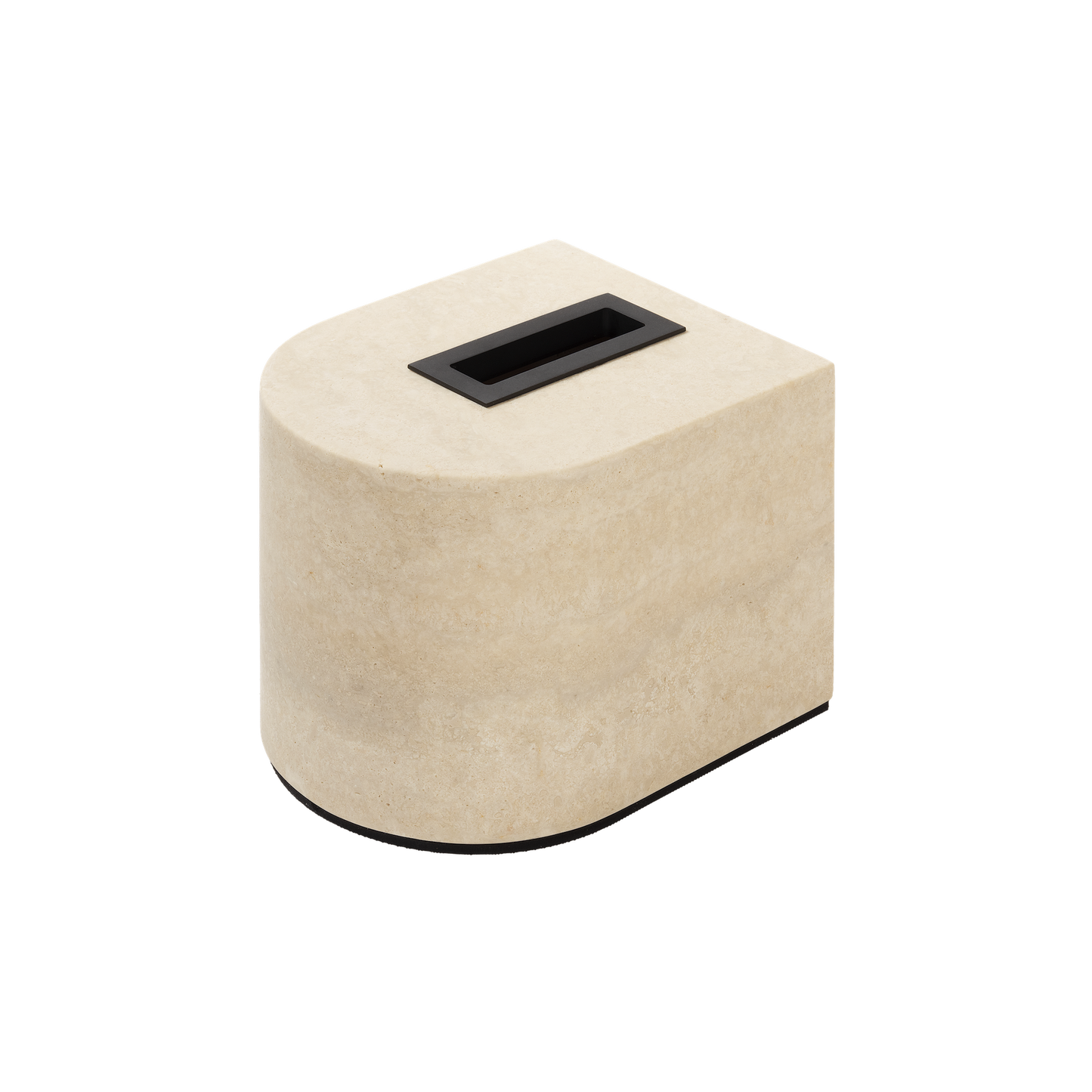 Giobagnara Noble | Tissue Holder: Travertine marble with brushed bronze detailing and smooth finish, available in small high and large low sizes | Bathroom / Tissue Holders | 2Jour Concierge, your luxury lifestyle shop | luxury interiors, hospitality décor, elegant living, designer home accessories, boutique hotels, refined lifestyle, yacht décor, office décor, executive interiors