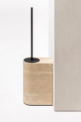 x Glenn Sestig Nobble Marble Toilet Brush with Brushed Bronze Detailing