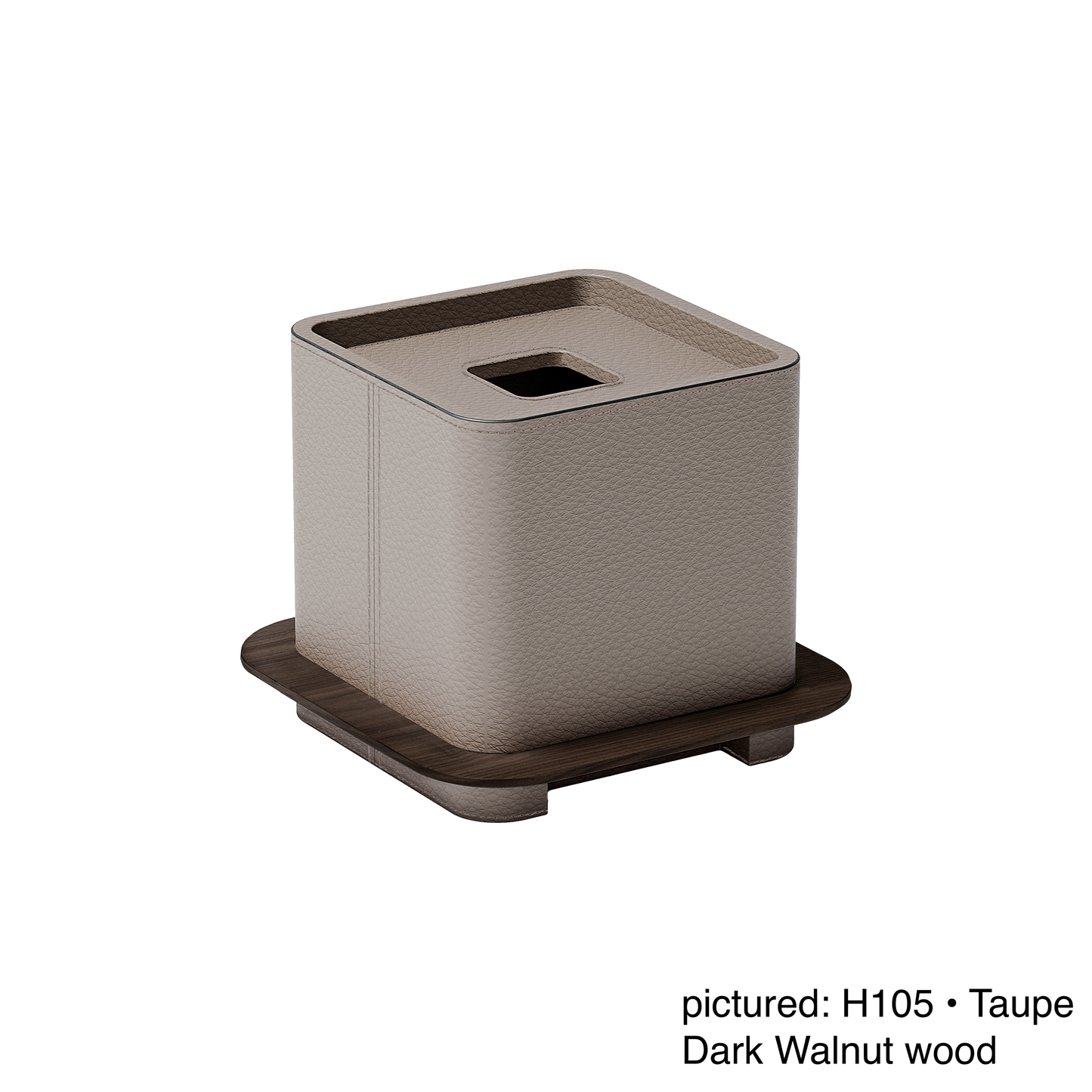 x Glenn Sestig Lloyd Leather-Covered Tissue Holder with Wooden Frame