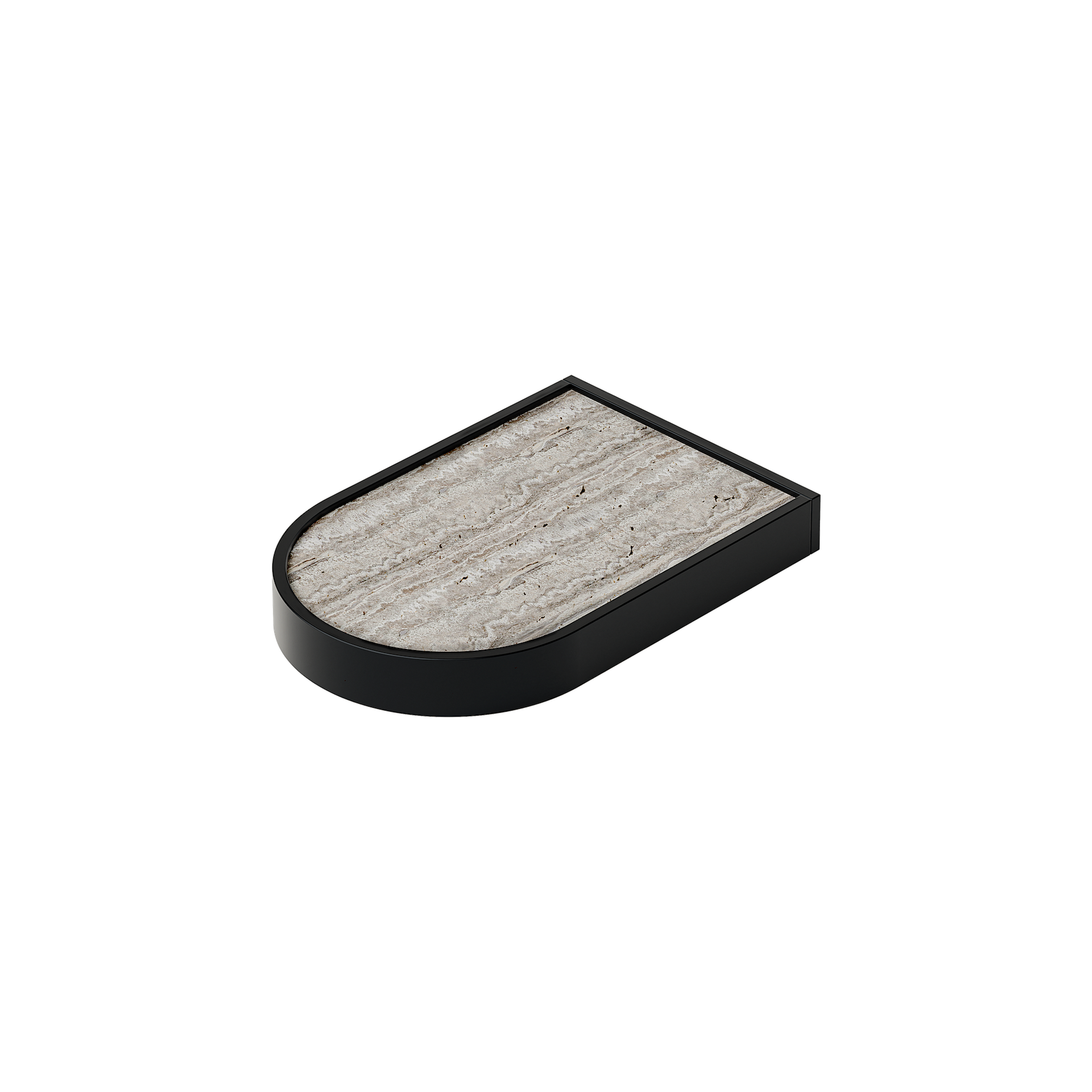Giobagnara Noble | Valet Tray: Travertine marble with brushed bronze detailing and smooth finish, available in multiple sizes | Bathroom / Bathroom Collection | 2Jour Concierge, your luxury lifestyle shop | luxury interiors, hospitality décor, elegant living, designer home accessories, boutique hotels, refined lifestyle, yacht décor, office décor, executive interiors