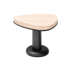 x Glenn Sestig Rockwell Marble Side Table with Wooden Base