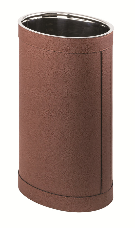Crosby Oval Leather-Covered Metal Umbrella Stand | Stylish and Functional Design | Perfect for Entryway Organization | Explore a Range of Luxury Home Accessories at 2Jour Concierge, #1 luxury high-end gift & lifestyle shop