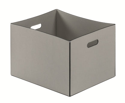 Giobagnara Marea Basket | All-leather structure with side handles | Perfect for closet organization, accessories storage, and decorative home solutions | Home Decor, Storage, and Closet Organizers | 2Jour Concierge, your luxury lifestyle shop