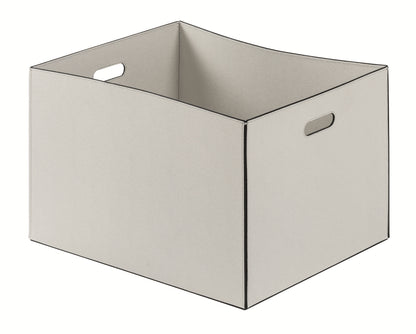 Marea Leather Storage Basket with Side Handles Rectangular L