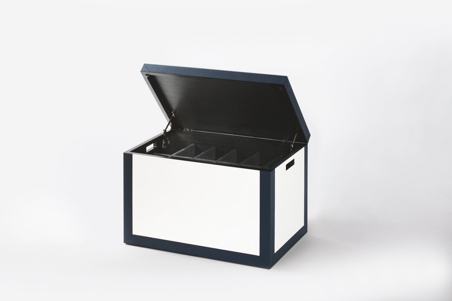 Giobagnara Papei | Shoe Trunk Bicolor: Leather with marine plywood structure, velvet interior, adjustable dividers, and soft-close plunger system | Furniture / Trunks | 2Jour Concierge, your luxury lifestyle shop | luxury interiors, refined storage, bespoke wardrobes, boutique hotels, yacht décor, executive residences