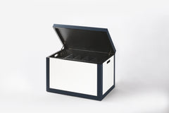 Papei Leather-covered Marine Plywood Bicolor Shoe Trunk