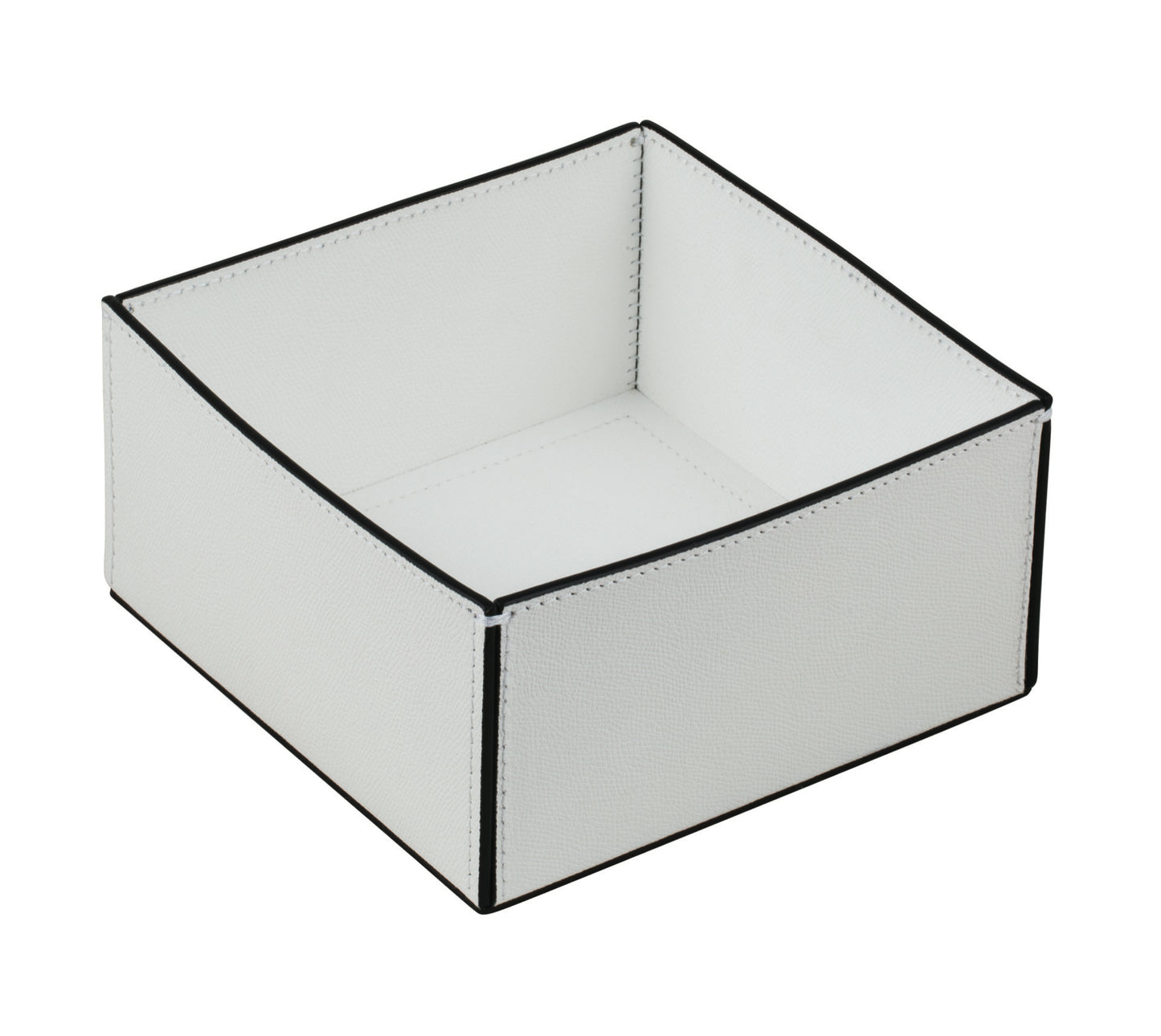 Marea Leather Basket, Square Low