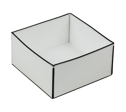 Marea Leather Basket, Square Low