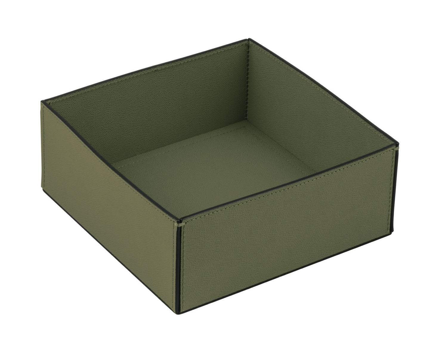 Marea Leather Basket, Square Low