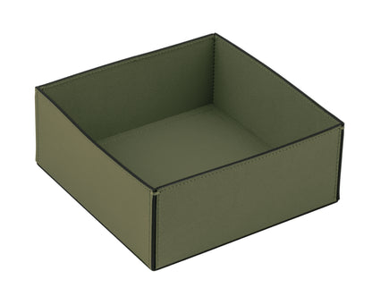 Marea Leather Basket, Square Low