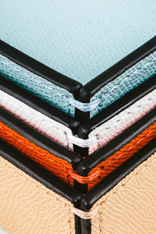 Marea Leather Basket, Rectangular Low