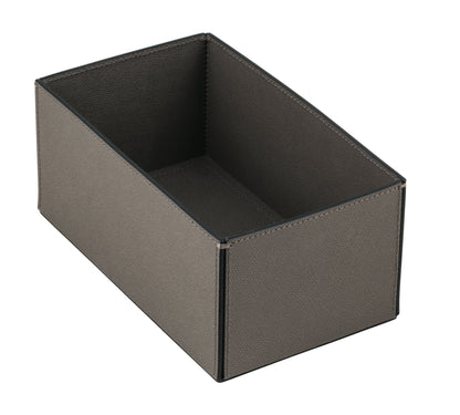 Marea Leather Basket, Rectangular Low