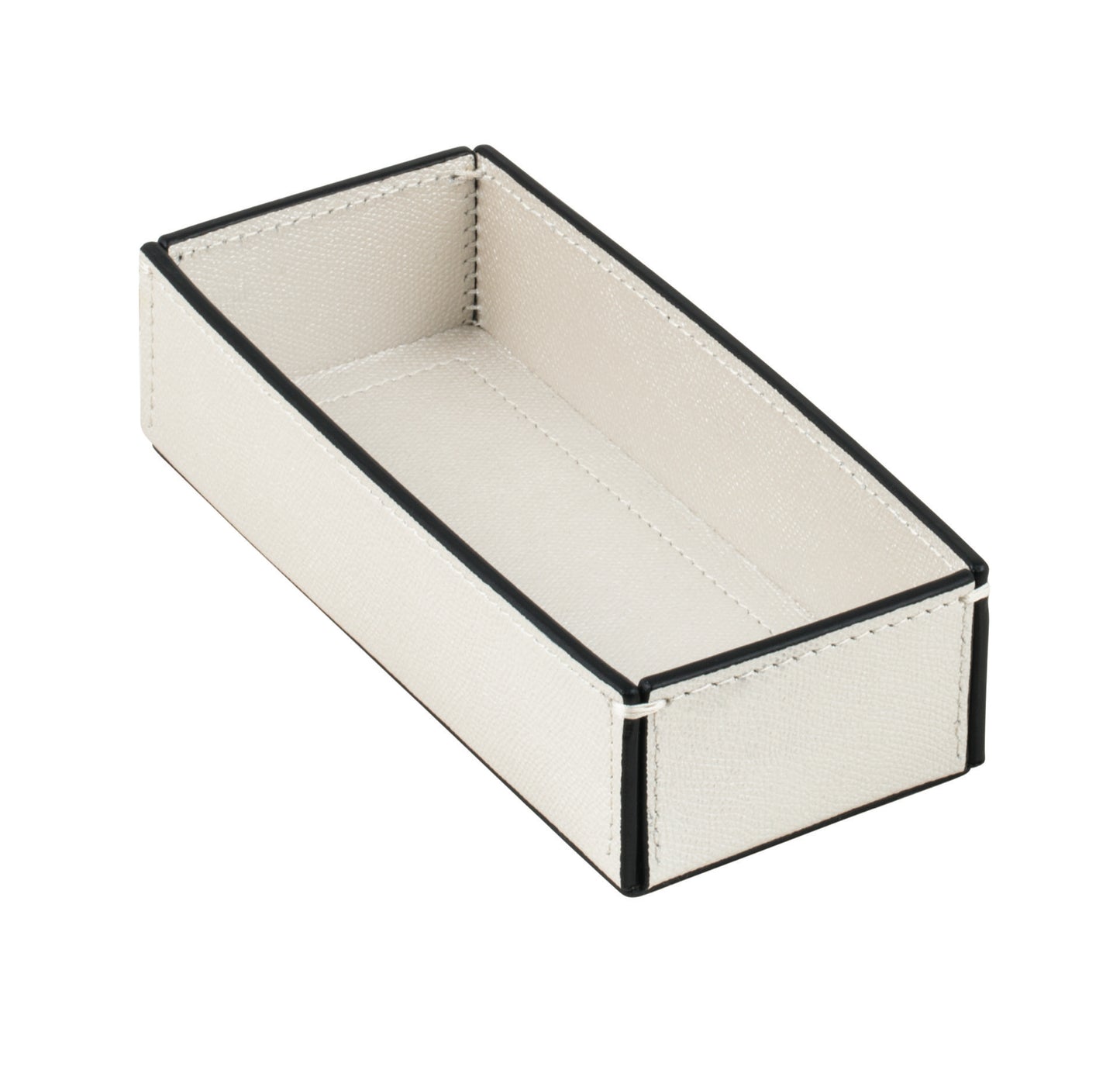 Marea Leather Basket, Rectangular Low