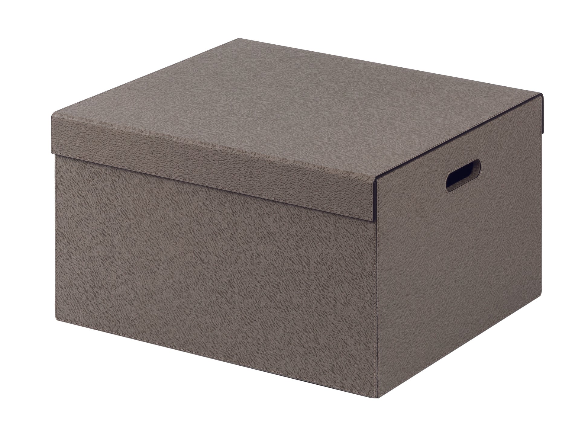 Giobagnara | Parma Closet Box: Leather-covered wooden storage box with magnetic lid and handles | Storage / Baskets & Boxes | 2Jour Concierge, your luxury lifestyle shop | elegant wardrobe organization, refined dressing rooms, and contemporary interiors