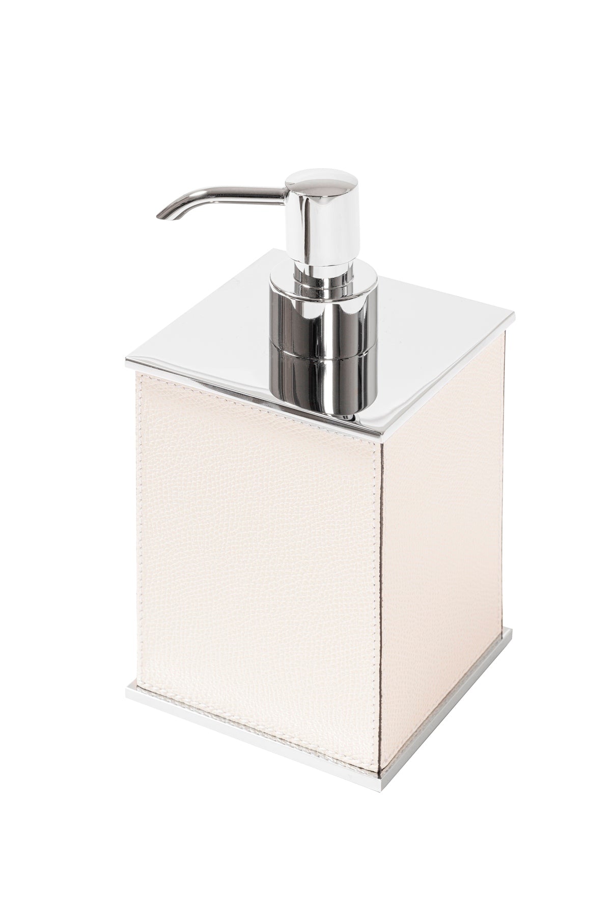 Giobagnara Firenze Soap Dispenser | Leather-Covered Wood Structure | Non-Slip Waterproof Rubber Base | Part of Firenze Bathroom Set | Ideal for Yacht Decor | Exclusively at 2Jour Concierge, #1 luxury high-end gift & lifestyle shop